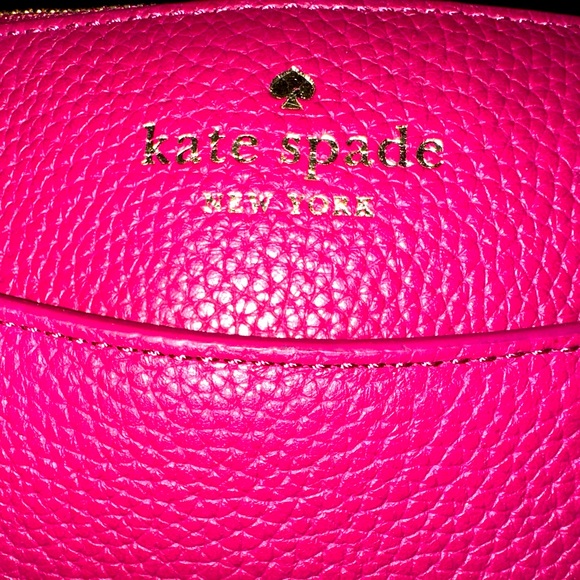 KATE SPADE Monica Satchel Pebble Leather, Raspberry, #WKR00240 NWT - Picture 6 of 6